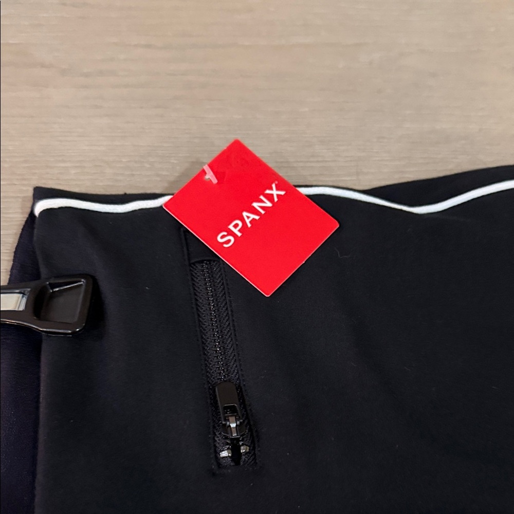 SPANX Black Pants with White Piping - Picture 2 of 8